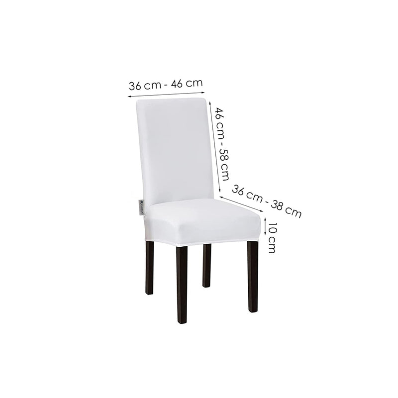 Stuhlhussen – Esszimmerstuhlhussen – 6er-Set – Weiß – Schützen Sie Ihre Stühle mit Stil