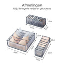 Unterwäscheteiler - Organizer - 3 Stück - Grau / Transparent