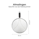 Spritzschutzdeckel – Durchmesser 33 cm – Spülmaschinenfest – Passend für die meisten Pfannen