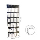 Schoenenkast Hangend - Schoenenzak 24 vakken - Opbergen van Schoenen aan Deur - Zwart / Wit