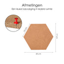 Pinnwand aus Kork Hexagon - Selbstklebend - 3 Stück - 20 x 17 x 0,7 cm