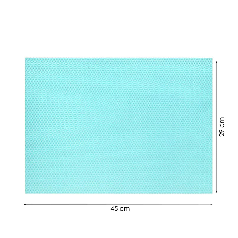 Kühlschrankmatten - Tischset - 9 Stück - Silikon - 45 x 29 cm - 3 Farben - Tischsets - Schubladenmatten