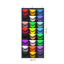 Kappen-Aufbewahrungstasche – Schwarz – 24 Kappen – Kappen-Aufbewahrungssystem – Kappen-Organizer – Kappenhalter – Huthalter – 68 x 166 cm