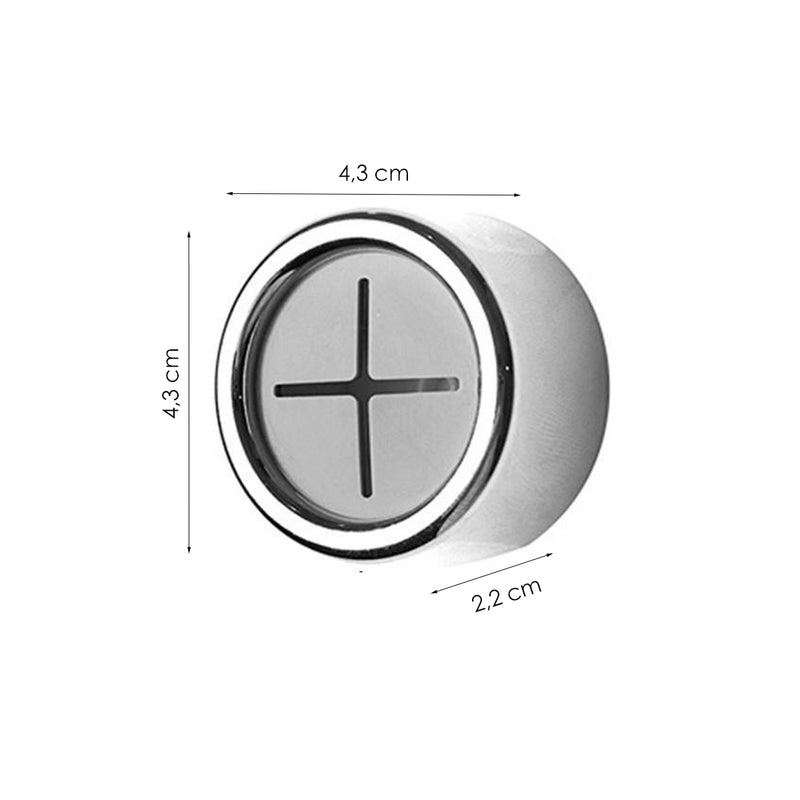 Handtuchhaken - 2 Stück - 4,3 cm x 4,3 cm - Silber - Geeignet für Küche, Toilette und Bad
