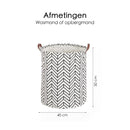 Wäschekorb - Aufbewahrungstasche - 60L - Wasserdicht - Schwarz/Weiß