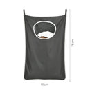 Hängender Wäschekorb - 2 Stück - Schwarz - 120 Liter - Hängender faltbarer Wäschesack