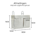 Bedside Pocket - Bed Opbergzak - Katoen - Lichtgrijs