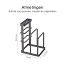 Küchenorganizer – Messerhalter – 20,9 cm x 14 cm – Schwarz