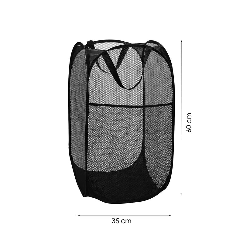 Wäschekorb - Aufbewahrungstasche - 60L - Wasserdicht - Schwarz/Weiß