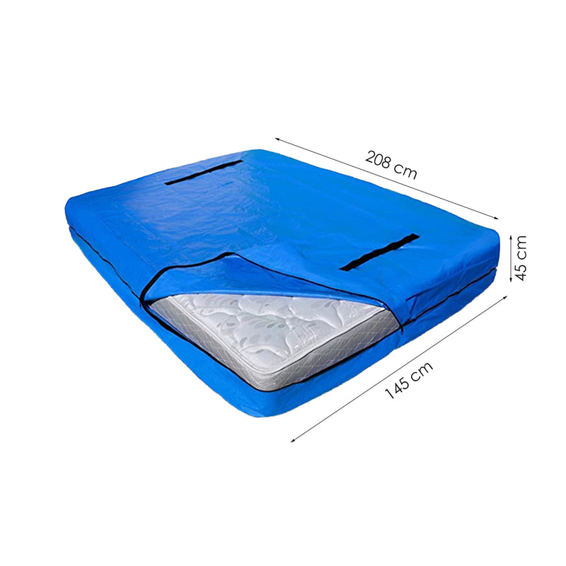 Matras opberghoes - 145 cm x 208 cm - Blauw - De ideale bescherming van je matras tijdens opslag en vervoer