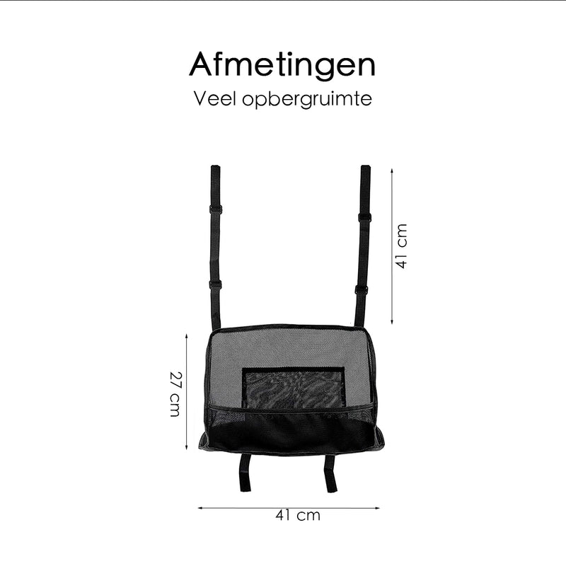 Auto Organizer - Autostoel & Achterbank - 40 x 17,5 cm - Zwart