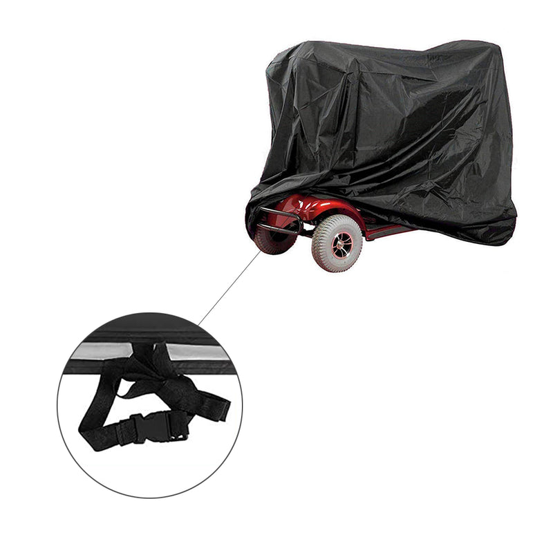 Abdeckung für Mobilitätsroller – Schwarz – Schutzhülle für Mobilitätsroller – 140 x 91 x 68 cm – Regenschutz