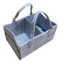 Luiertas Vilt - Grijs - Vilt - 32 x 22 x 19 cm - Luier Organizer - Draagbare Organiser met Handige Vakken - Verzorgingstas