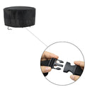 Tuinmeubelhoes Rond - 230 cm x 110 cm - Zwart - Beschermhoes voor je Tuinset - Tuinmeubelbeschermhoes