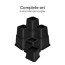 Möbel-Booster-Set – Verstellbare Beine – 8-teilig – Schwarz