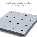 Wandregal - Selbstklebend - Grau - 22 cm x 22 cm