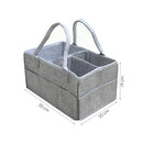 Luiertas Vilt - Grijs - Vilt - 32 x 22 x 19 cm - Luier Organizer - Draagbare Organiser met Handige Vakken - Verzorgingstas