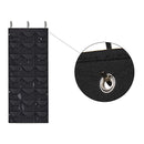 Kappen-Aufbewahrungstasche – Schwarz – 24 Kappen – Kappen-Aufbewahrungssystem – Kappen-Organizer – Kappenhalter – Huthalter – 68 x 166 cm