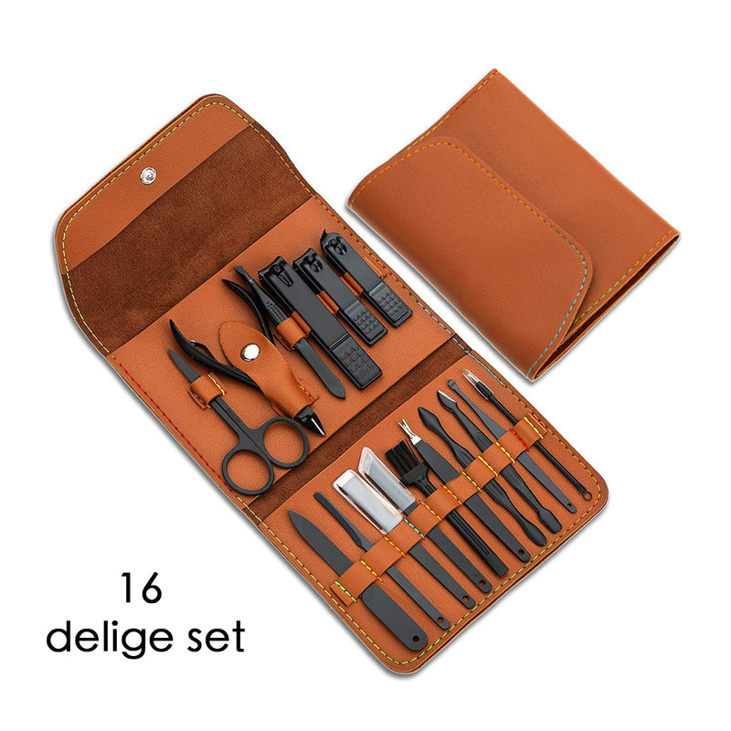 Manicure en Pedicure set - 14 Delige-set inclusief opberghoes - Nagelset met Nagelschaartje - Complete Nagel- en Voetverzorgingsset - Nagelset voor Thuisgebruik