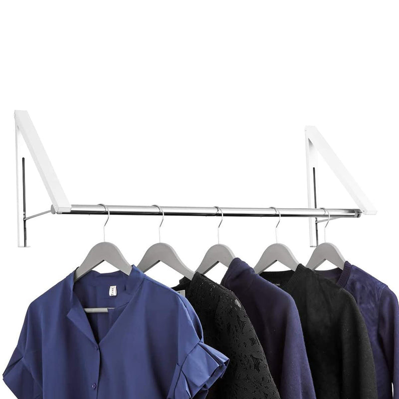 Kledingrek Inklapbaar Dubbel - Wit - Ruimtebesparende Kledinghanger - Droogrek voor kleding - Kledingorganizer
