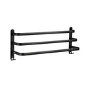 Handtuchhalter für die Wand – 3 Schichten – Schwarz – Industrielles Badezimmerregal – Handtuchhalter Wandmontage – Handtuchstange