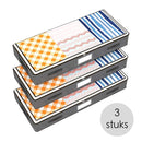 Bed Organizer - Ruime Opbergzakken - Grijs - 3 stuks - Onderbed tas