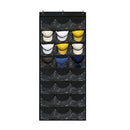 Kappen-Aufbewahrungstasche – Schwarz – 24 Kappen – Kappen-Aufbewahrungssystem – Kappen-Organizer – Kappenhalter – Huthalter – 68 x 166 cm
