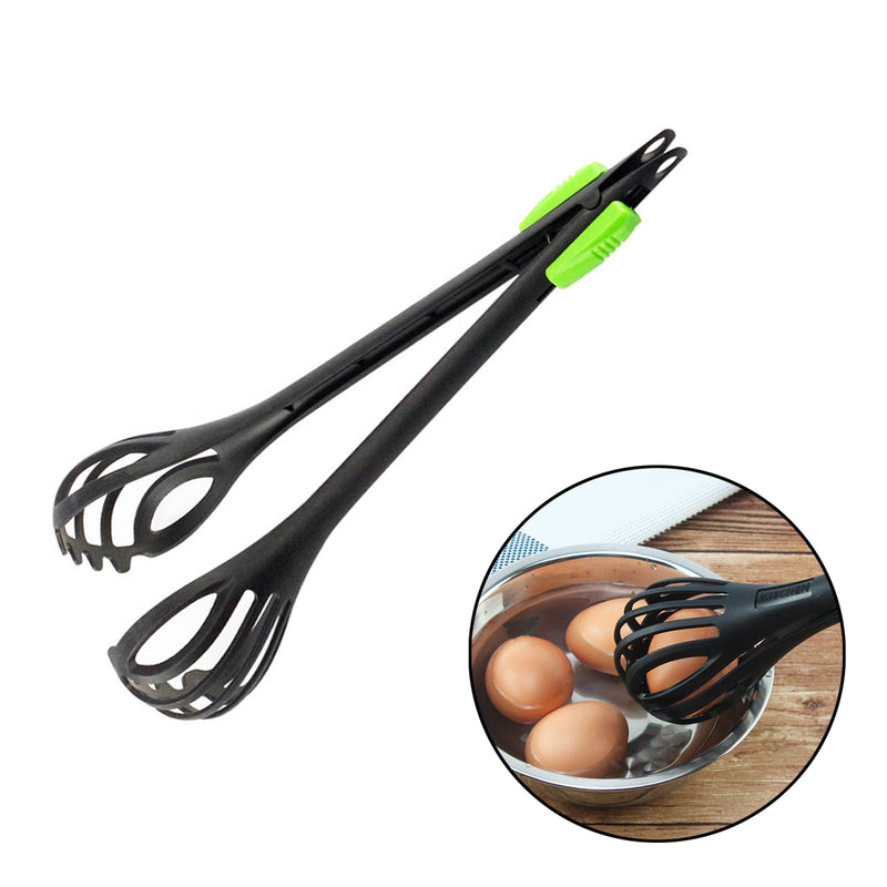 Eierschep - Eierklopper - Beslagklopper - Voor gekookte eieren - Zwart/Groen - 28 x 7 cm