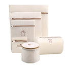 Wäschebeutel-Set - Beige - 6-teilige Wäschebeutel in verschiedenen Formen - Mit Reißverschluss