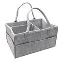 Luiertas Vilt - Grijs - Vilt - 32 x 22 x 19 cm - Luier Organizer - Draagbare Organiser met Handige Vakken - Verzorgingstas