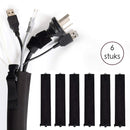 Kabelgoot - Kabel Organiser Set - 6 Stuks - Zwart