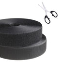 Klettverschluss selbstklebend – 25 Meter – Schwarz – Klettverschlussrolle