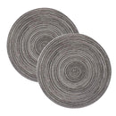 Placemat - 2 stuks - Placemat 38 cm - Grijs