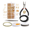 Sieraden Maken Starter Set - DIY Zelf Sieraden Maken Starter Set - Oorbellen - Ketting Hanger - Bedel Armbanden - Resin - Juwelen Start Pakket - Goud