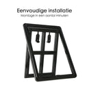 Hundeklappe - Abschließbar - 4 Positionen - 35x28 cm - Schwarz