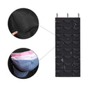 Kappen-Aufbewahrungstasche – Schwarz – 24 Kappen – Kappen-Aufbewahrungssystem – Kappen-Organizer – Kappenhalter – Huthalter – 68 x 166 cm