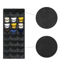 Kappen-Aufbewahrungstasche – Schwarz – 24 Kappen – Kappen-Aufbewahrungssystem – Kappen-Organizer – Kappenhalter – Huthalter – 68 x 166 cm