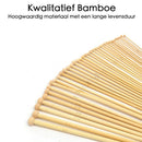 Breinaalden Set Bamboe 36 Stuks - 18 Verschillende Maten - 35 cm Lang - 2 tot 10 mm Dikte - Ergonomische Breinaald - Kwalitatief Hoogwaardig Bamboe