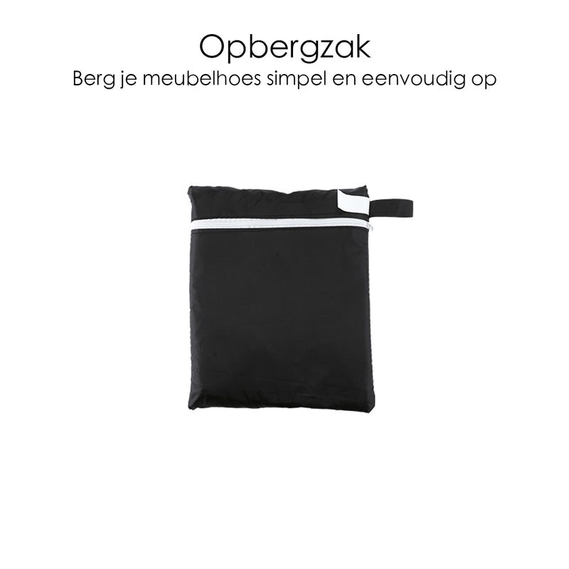Beschermhoes voor tuinmeubelen - 270 cm x 180 cm x 89 cm - Zwart - Waterdicht - Afdekhoes