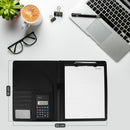 Conferentiemap A4 - Zwart - Inclusief calculator - Luxe Schrijfmap Opbergmap