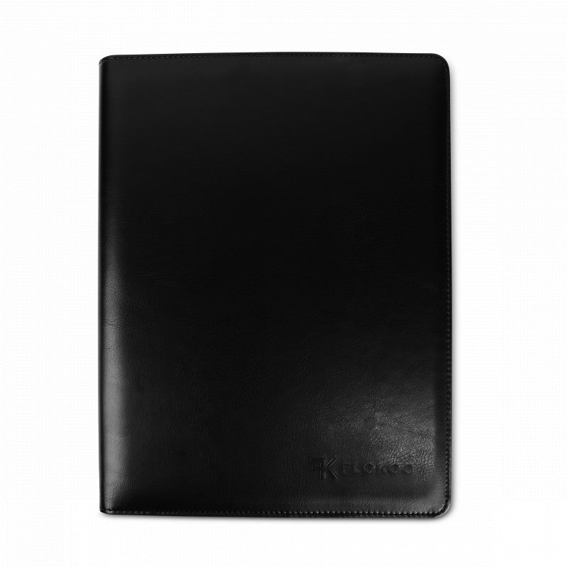 Konferenzmappe A4 - Schwarz - Inklusive Taschenrechner - Luxuriöse Schreibmappe Aufbewahrungsmappe