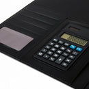 Conferentiemap A4 - Zwart - Inclusief calculator - Luxe Schrijfmap Opbergmap
