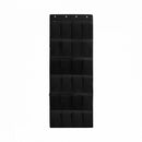 Schuhschrank zum Aufhängen - Schuhbeutel 24 Fächer - Aufbewahrung von Schuhen an der Tür - Schwarz