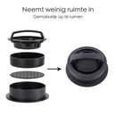 Hamburgerpers - Burgermaker - Zwart - Gevulde Hamburgers - Hamburger Vormer - 2 Maten - BurgerPress - Burger Press - Hamburger pers