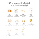 Sieraden Maken Starter Set - DIY Zelf Sieraden Maken Starter Set - Oorbellen - Ketting Hanger - Bedel Armbanden - Resin - Juwelen Start Pakket - Goud