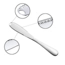 Silberfarbenes 3-teiliges Buttermesser-Set - Edelstahl - Messerset für Butter - 3 x 20,8 x 1,6 cm