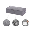 Bed Organizer mit gehärtetem Boden - 2 Stück - Geräumige Aufbewahrungstaschen für Kleidung und Bettdecken - Grau - Aufbewahrungstaschen für unter Ihrem Bett