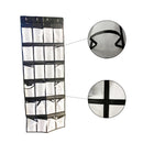 Schoenenkast Hangend - Schoenenzak 24 vakken - Opbergen van Schoenen aan Deur - Zwart / Wit