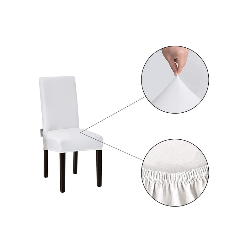 Stuhlhussen – Esszimmerstuhlhussen – 6er-Set – Weiß – Schützen Sie Ihre Stühle mit Stil