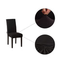 Stuhlhussen – Esszimmerstuhlhussen – 6er-Set – Schwarz – Schützen Sie Ihre Stühle mit Stil